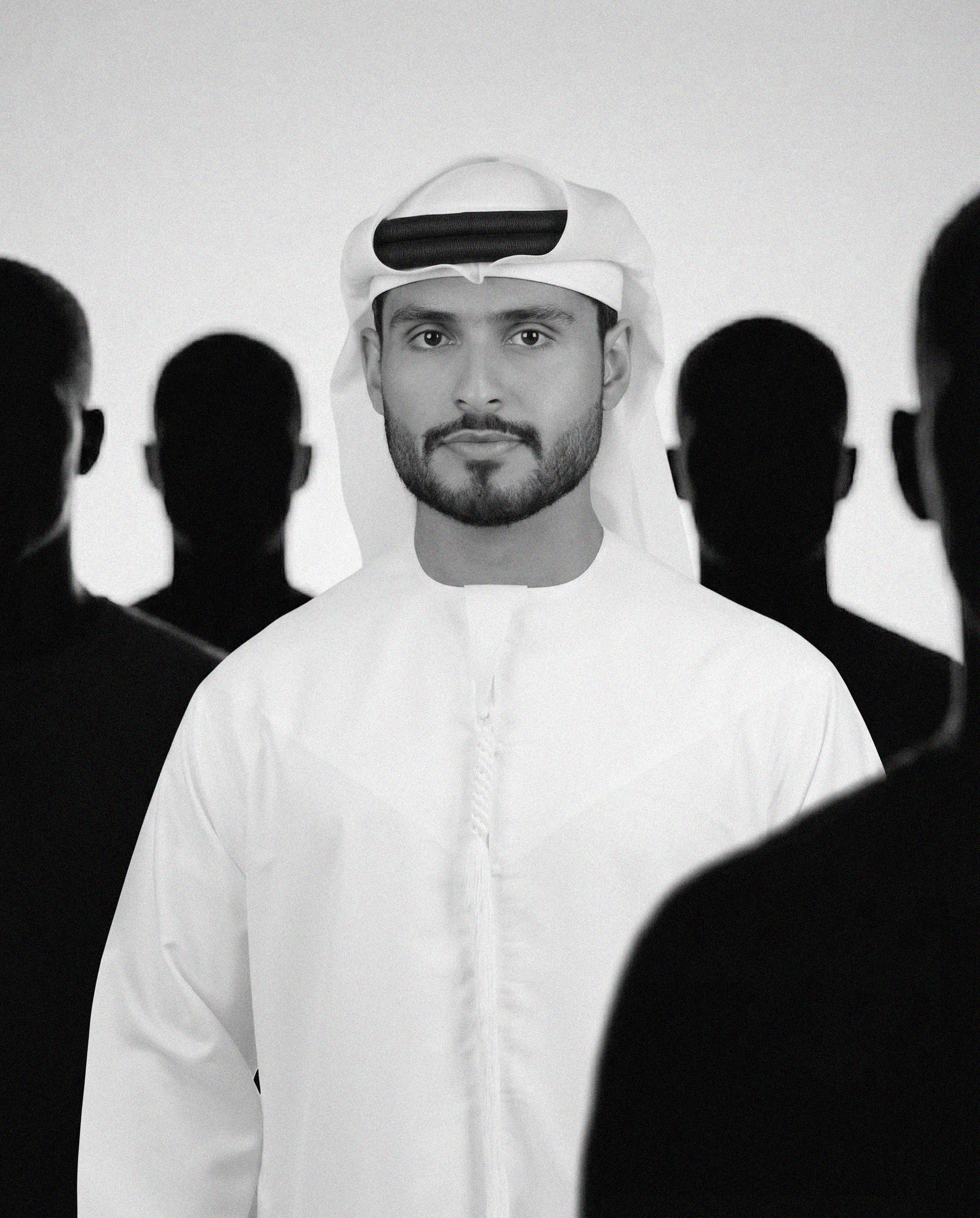 Ahmed Abdulla — portrait, black and white